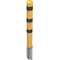 Bollard | steel tube  193 x 3,6 mm | yellow / black | Removable without fastener | With welded steel cap, incl. base sleeve Item no. 40191_10 | total length: 2000 mm | with welded steel cap